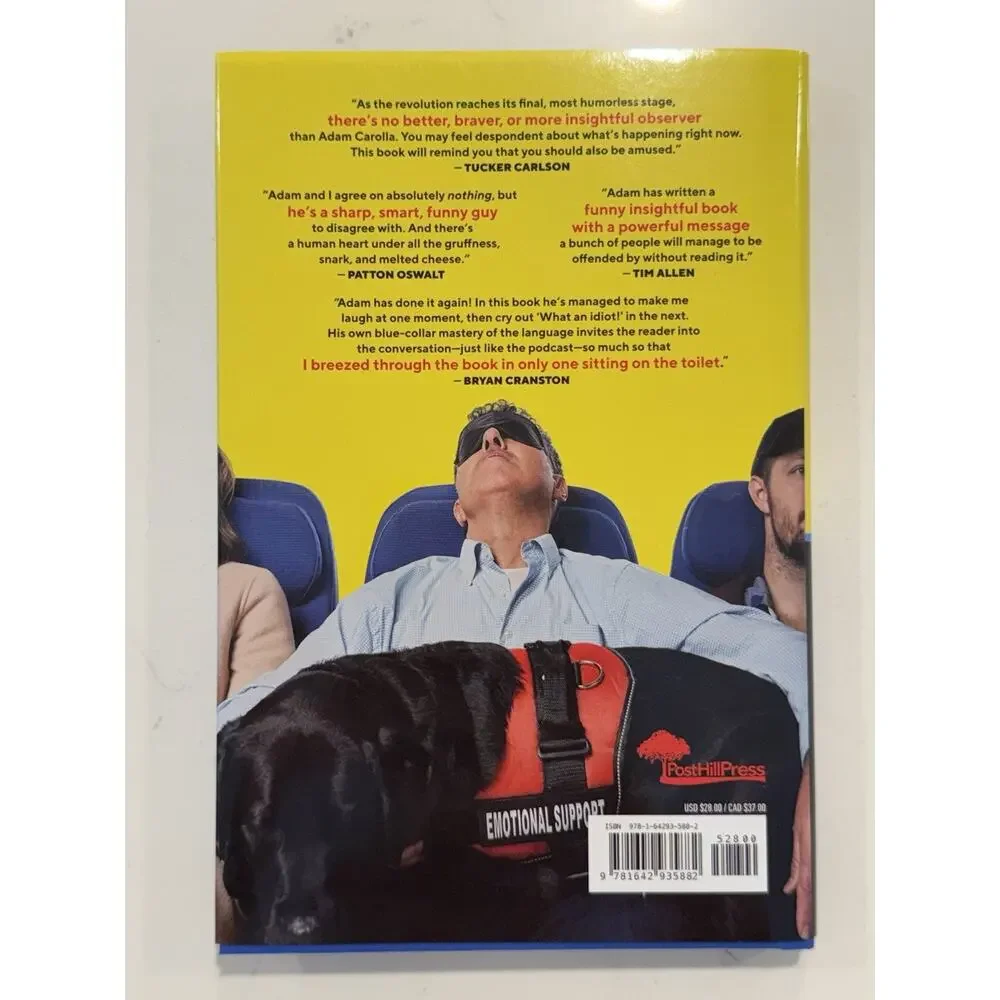 ✍🏻 Adam Carolla Signed: I'm Your Emotional Support Animal w/COA ✍️ Autographed